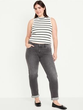 Old Navy Women's Mid-rise Boyfriend Straight Lef Jeans - 14